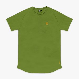 Diamond Tech Tee - Olive Green/Orange