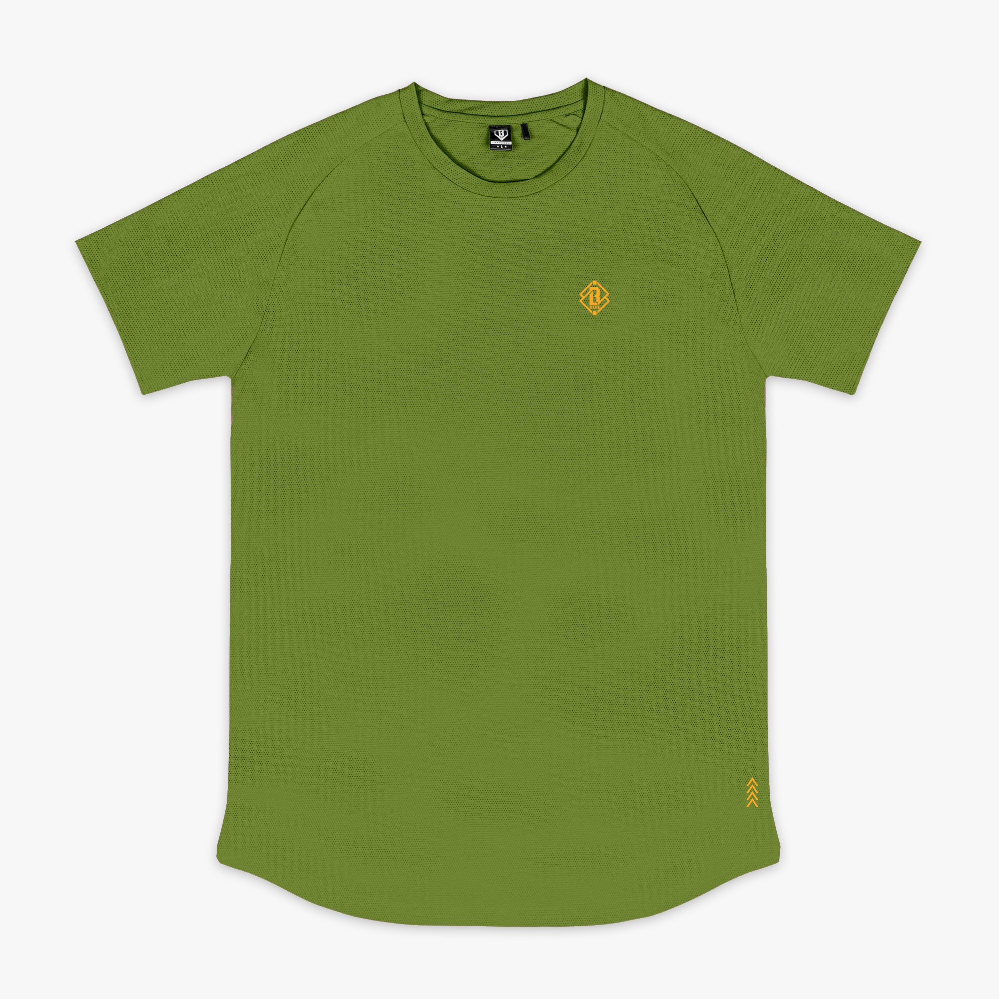 Diamond Tech Tee - Olive Green/Orange