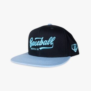 Established Snapback Hat - Black/Light Blue