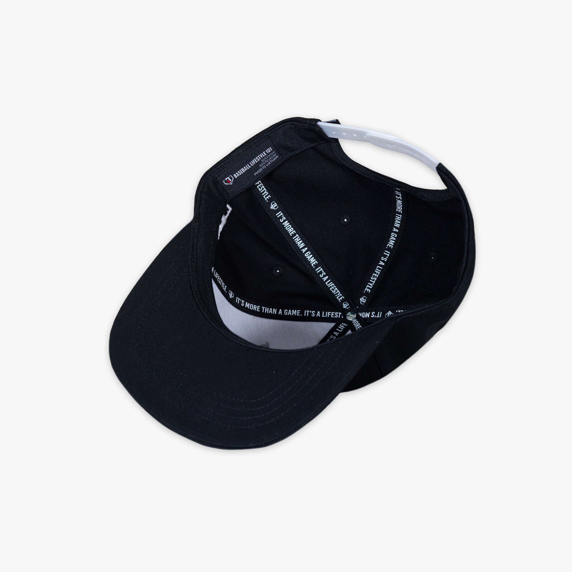 Established Snapback Hat - Black/White - Image 2
