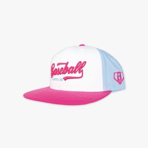 Established Snapback Hat - White/Pink/Light Blue