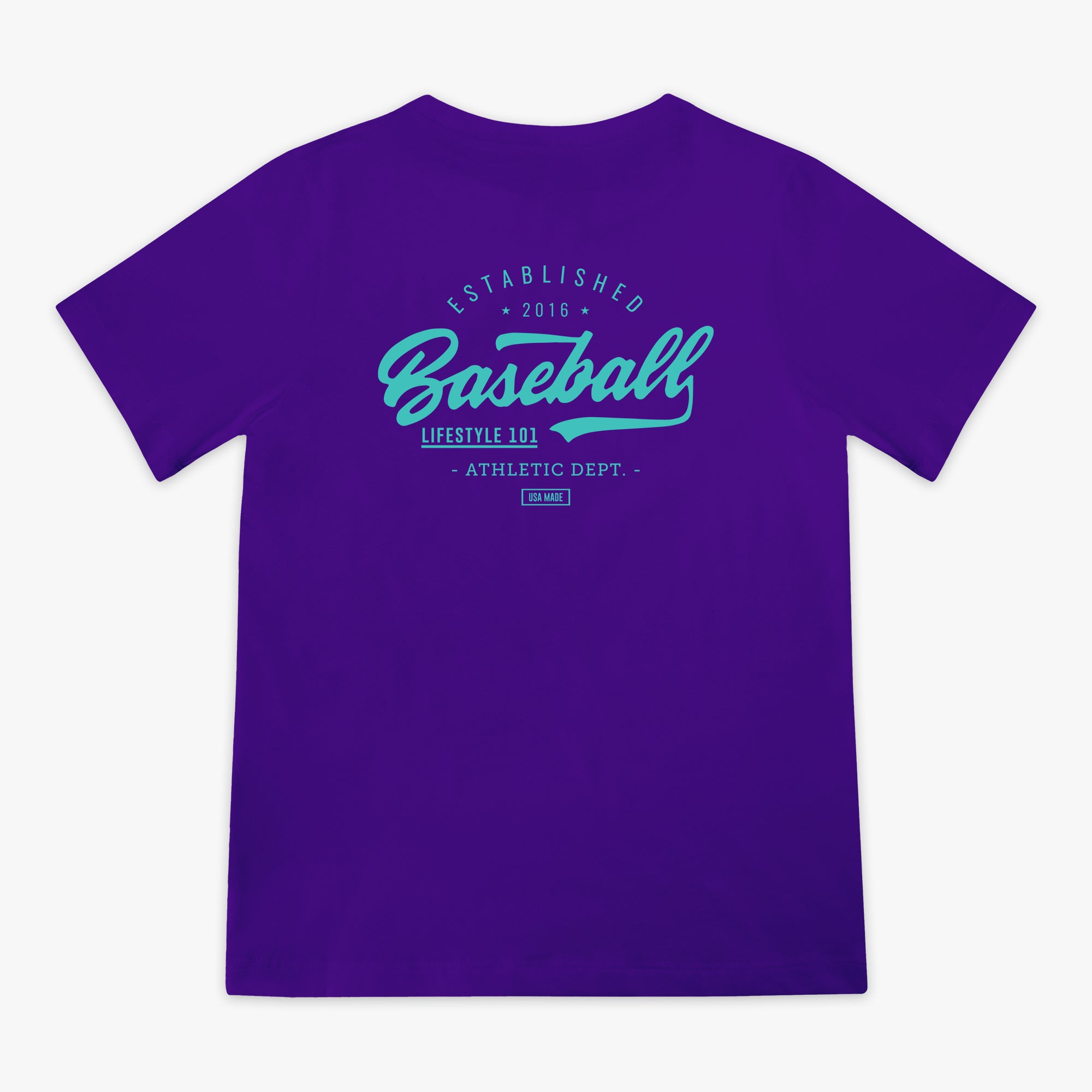 Established Youth Tee - Purple/Teal