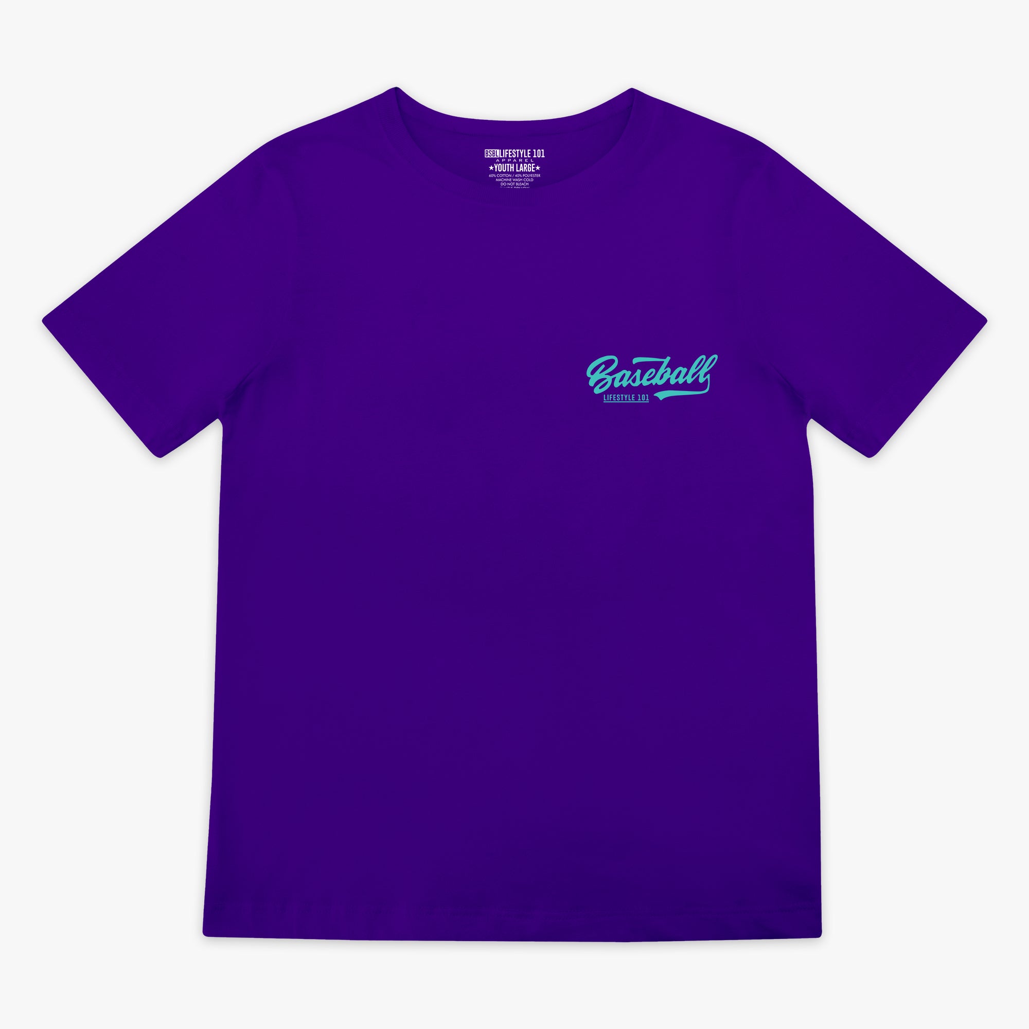 Established Youth Tee - Purple/Teal - Image 2
