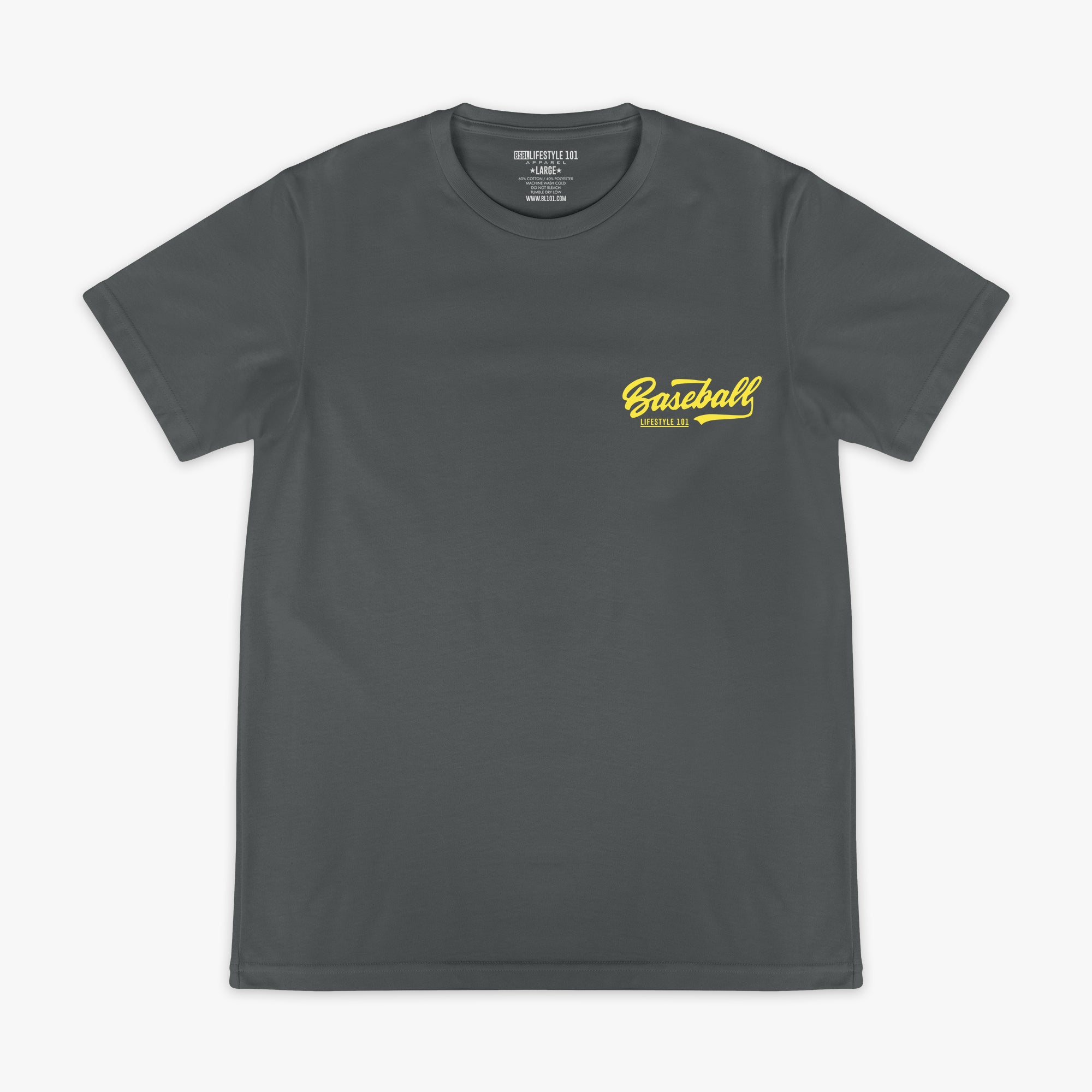 Established Tee - Charcoal/BL Yellow - Image 2