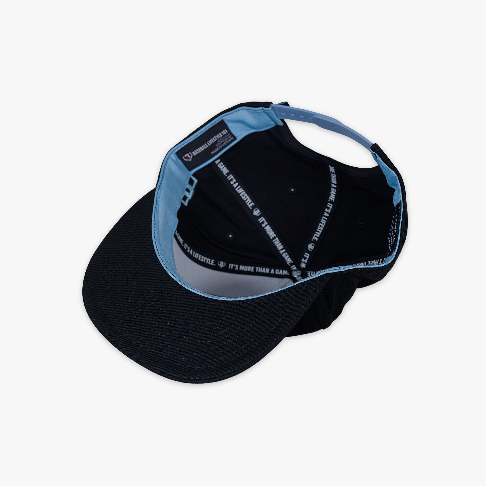 Filthy Off Field Snapback Hat - Black/Light Blue - Image 2