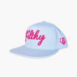 Filthy Snapback Hat - Light Blue/Pink
