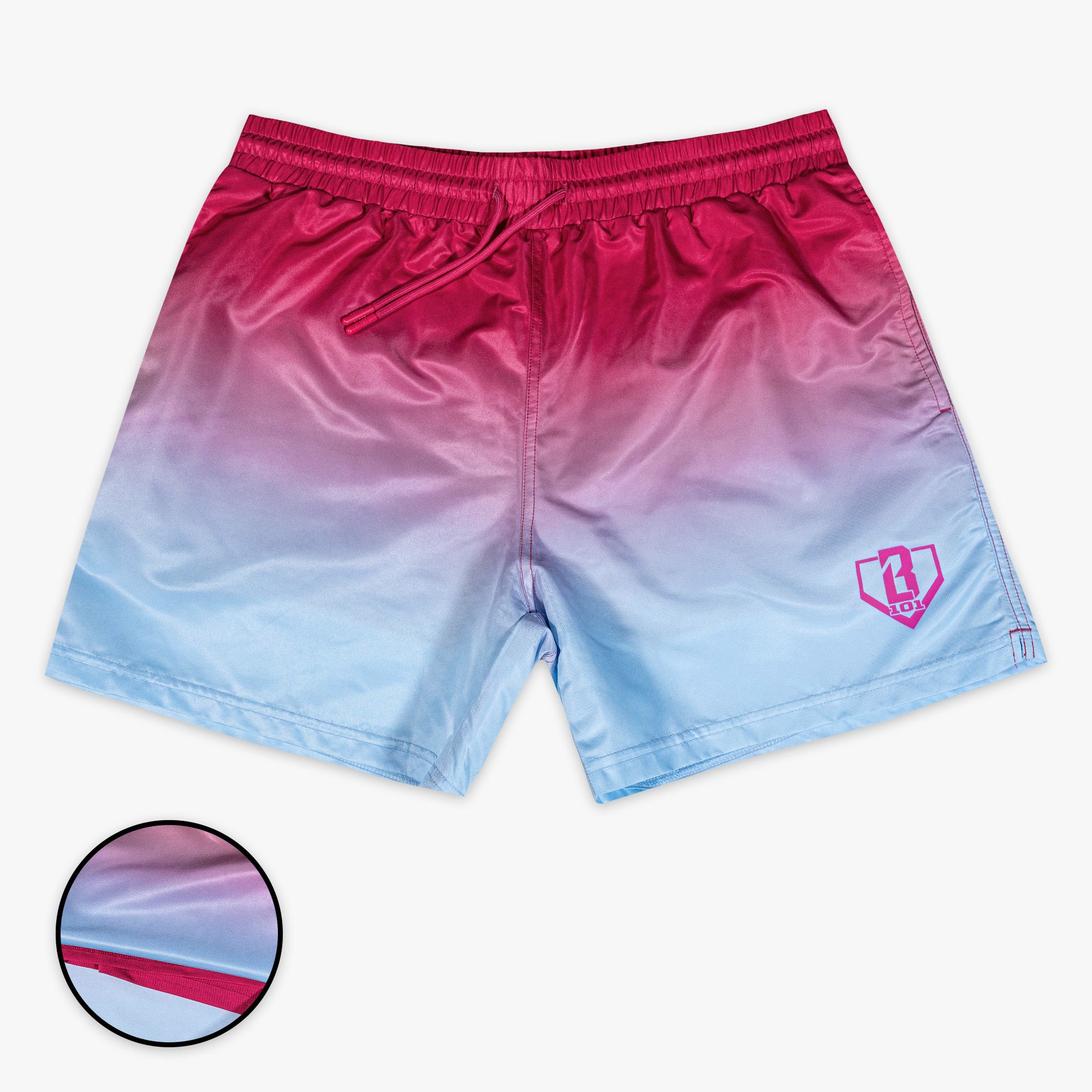 Gradient Youth Swim Trunks - Pink/Blue - Image 2