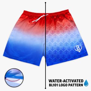 Gradient Youth Swim Trunks - Red/White/Blue