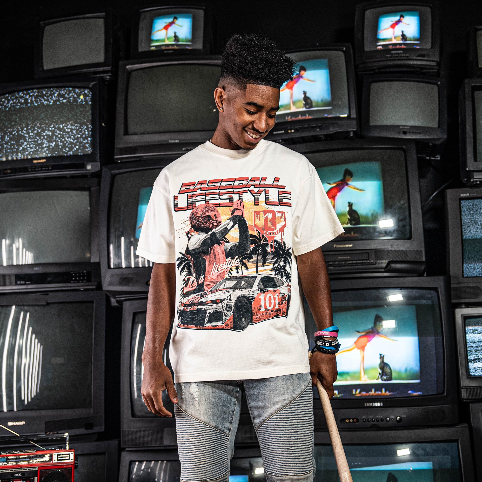 Grand Slam Grand Prix Vintage Relaxed Tee - Image 3