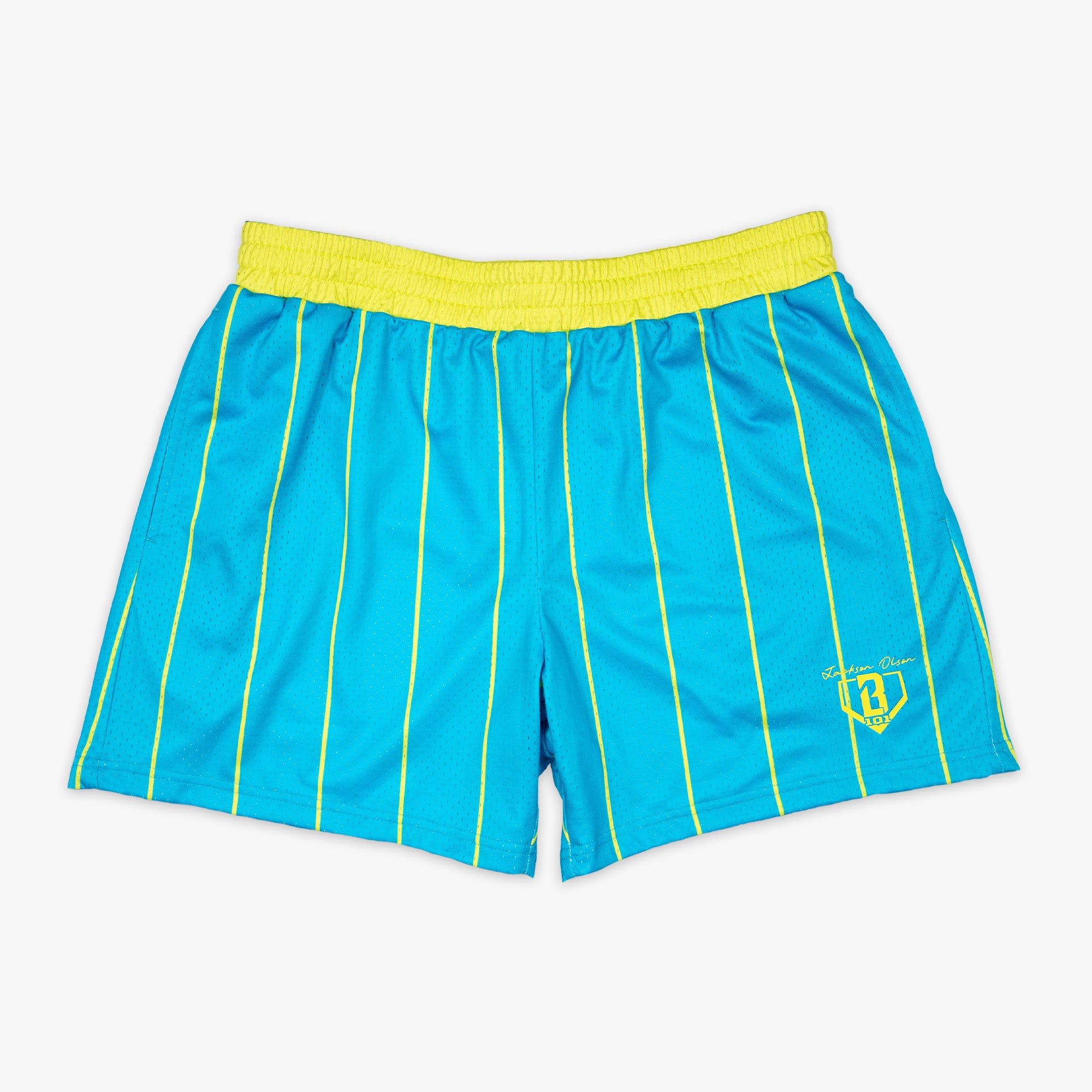Jackson Olson Signature Shorts - Neon Pinstripes