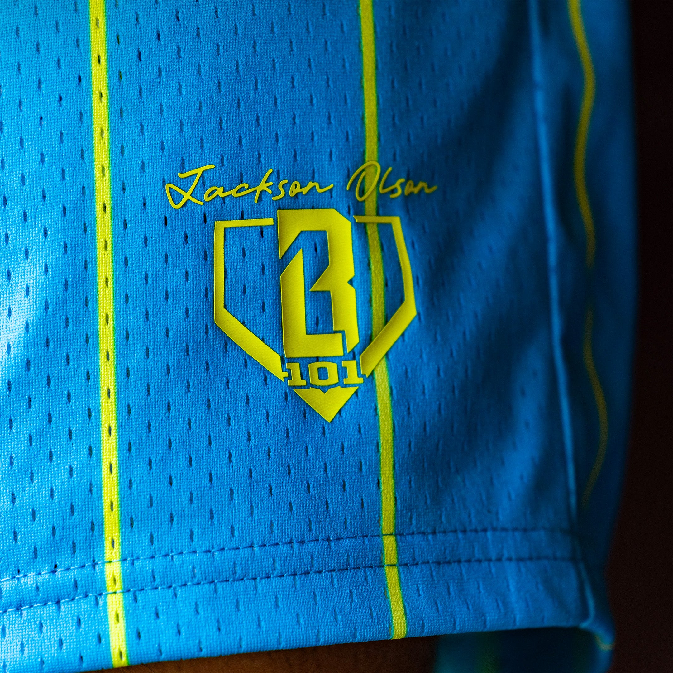 Jackson Olson Signature Shorts - Neon Pinstripes - Image 2