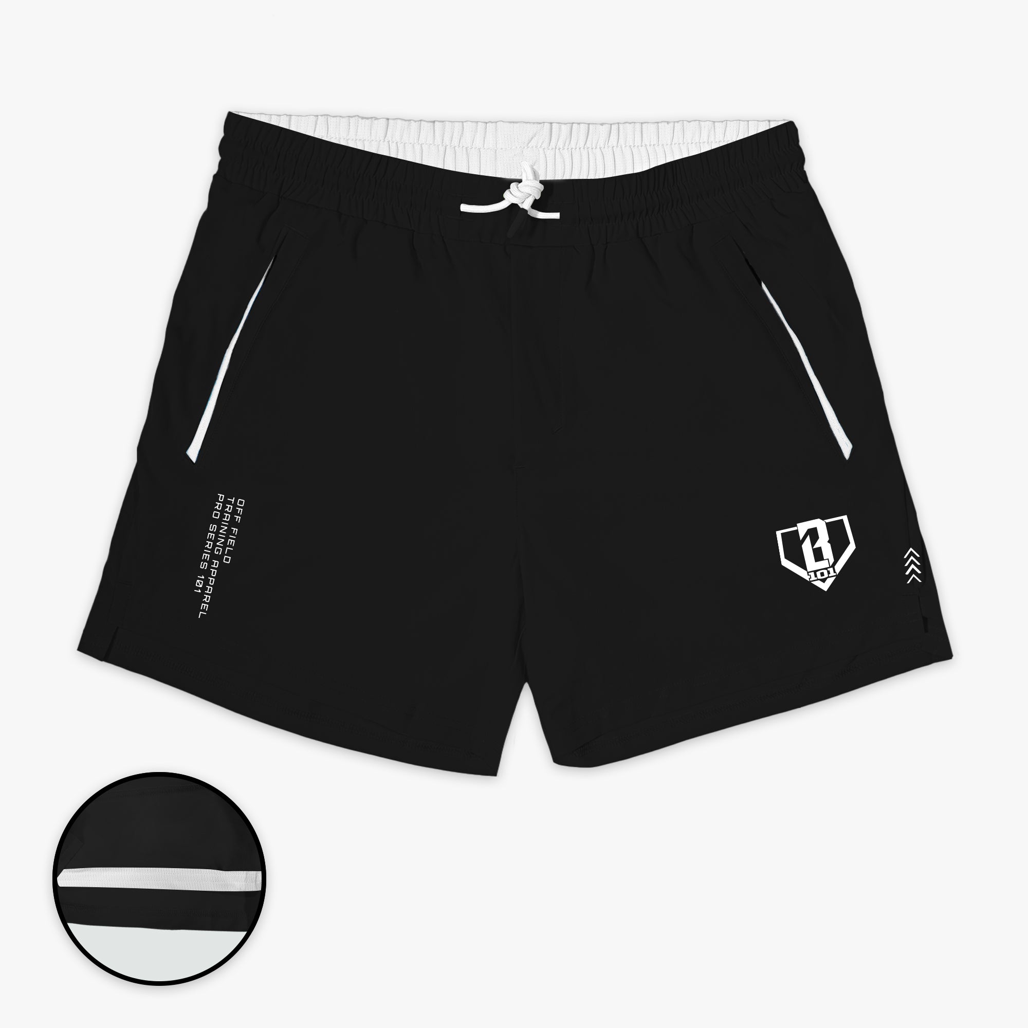 Pro Series Youth Shorts V2 with Liner - Black/White