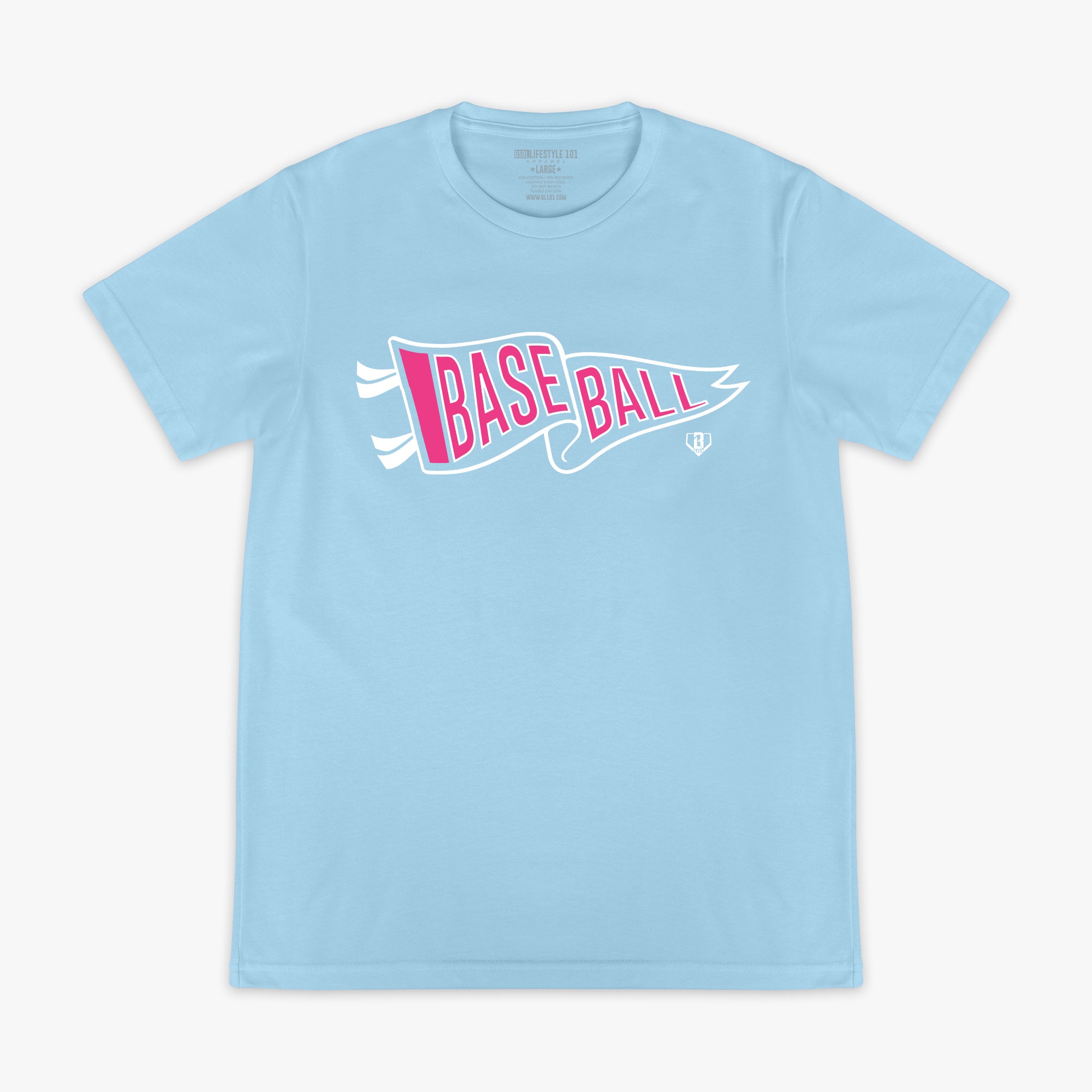 Pennant Tee - Cotton Candy Blue