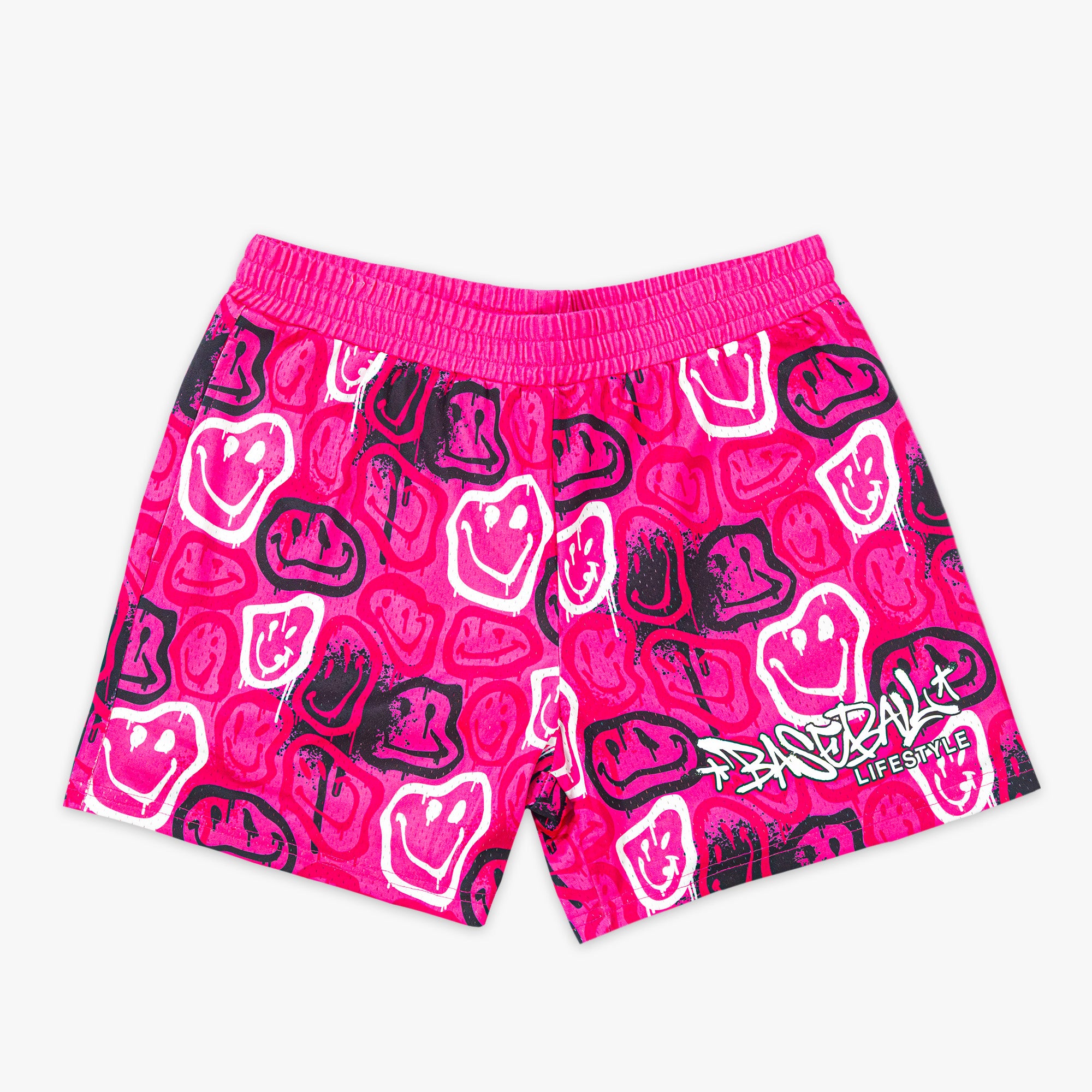 Smiley Slugger Youth Shorts - Pink