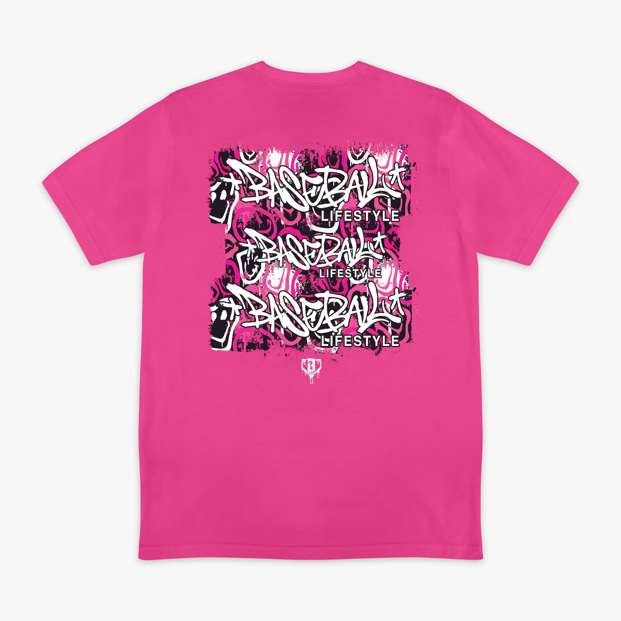 Smiley Slugger Tee - Pink