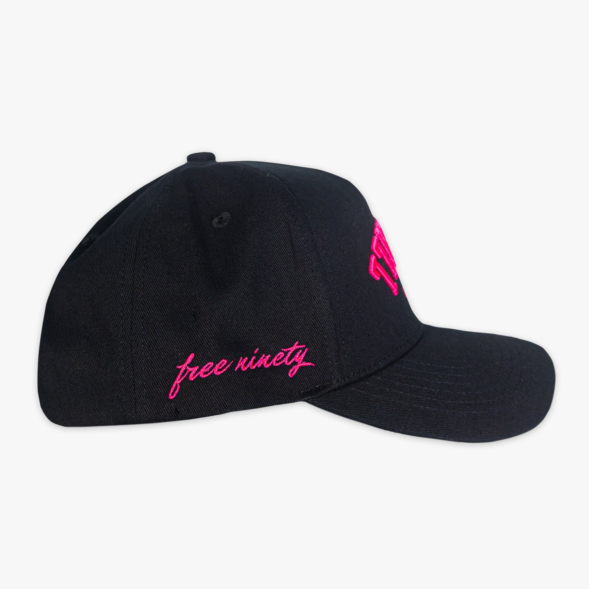 Upside Down Baseball Hat - Black/Pink - Image 2