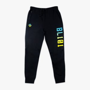 Diamond Relaxed Fit Joggers - Black/Highlighter