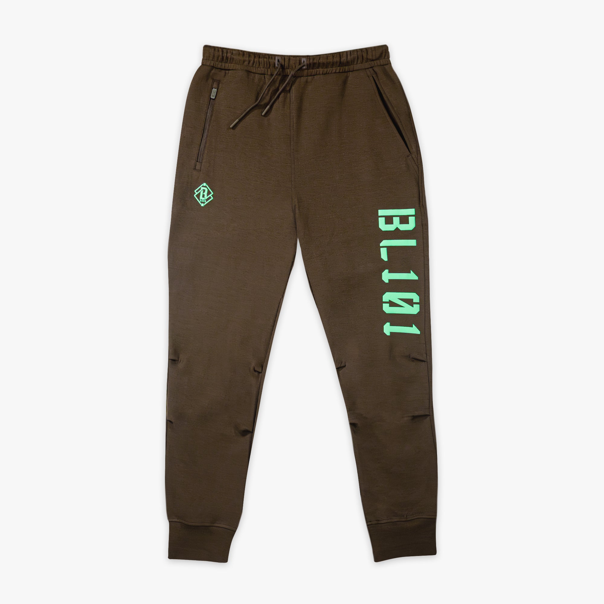 Diamond Relaxed Fit Joggers - Brown/Mint