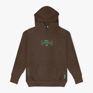 Off-Field Performance Youth Hoodie - Brown/Mint