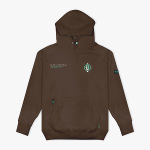 Off-Field Waffle Performance Youth Hoodie - Brown/Mint