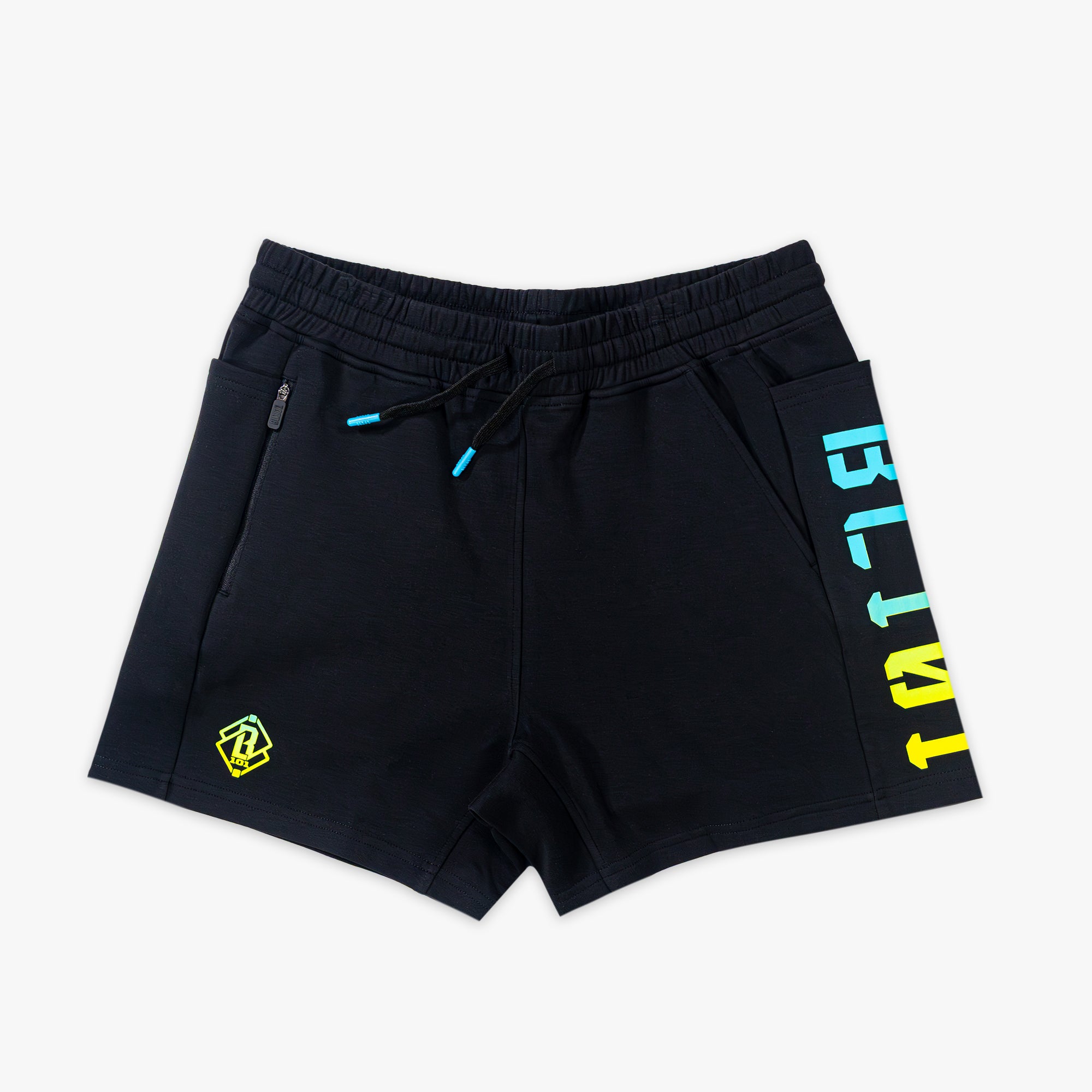 Diamond Relaxed Fit Sweatshorts - Black/Highlighter