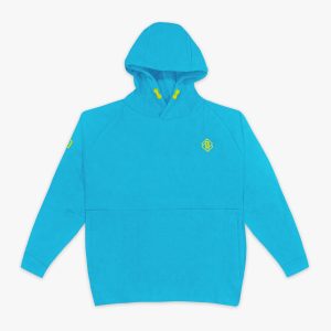 Diamond Tech Side Vented Youth Hoodie - Highlighter Blue