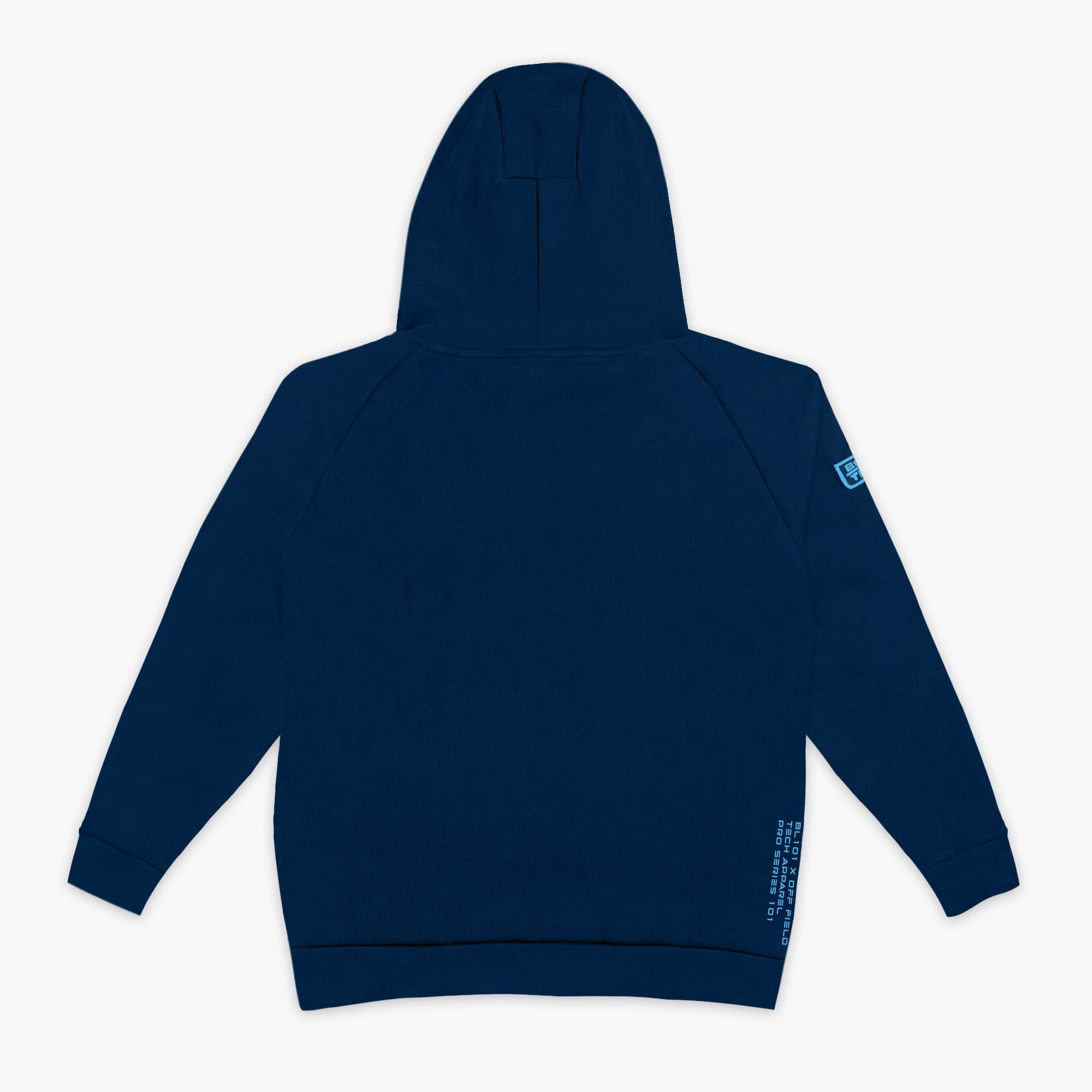 Diamond Tech Side Vented Youth Hoodie - Navy/Light Blue - Image 2