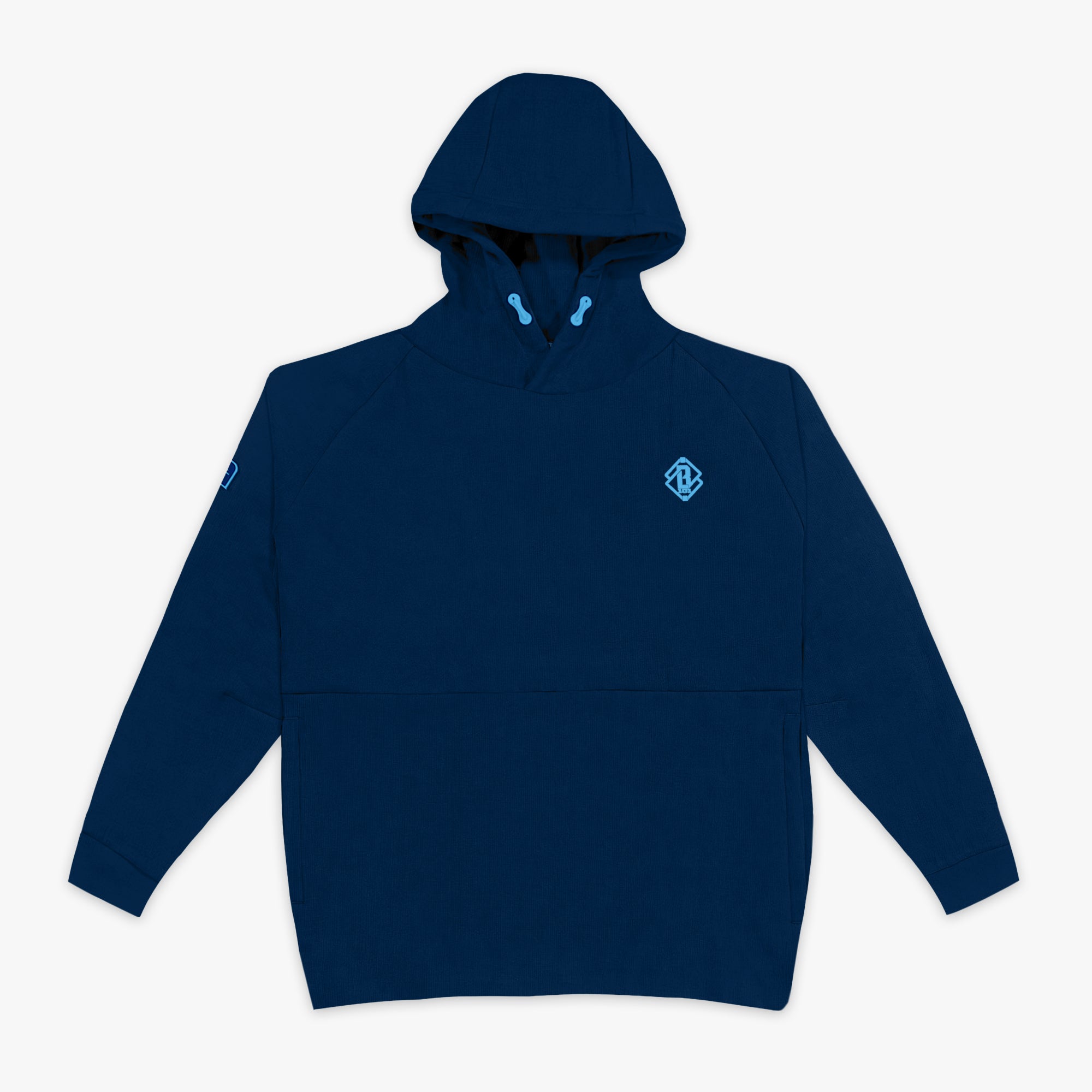 Diamond Tech Side Vented Youth Hoodie - Navy/Light Blue