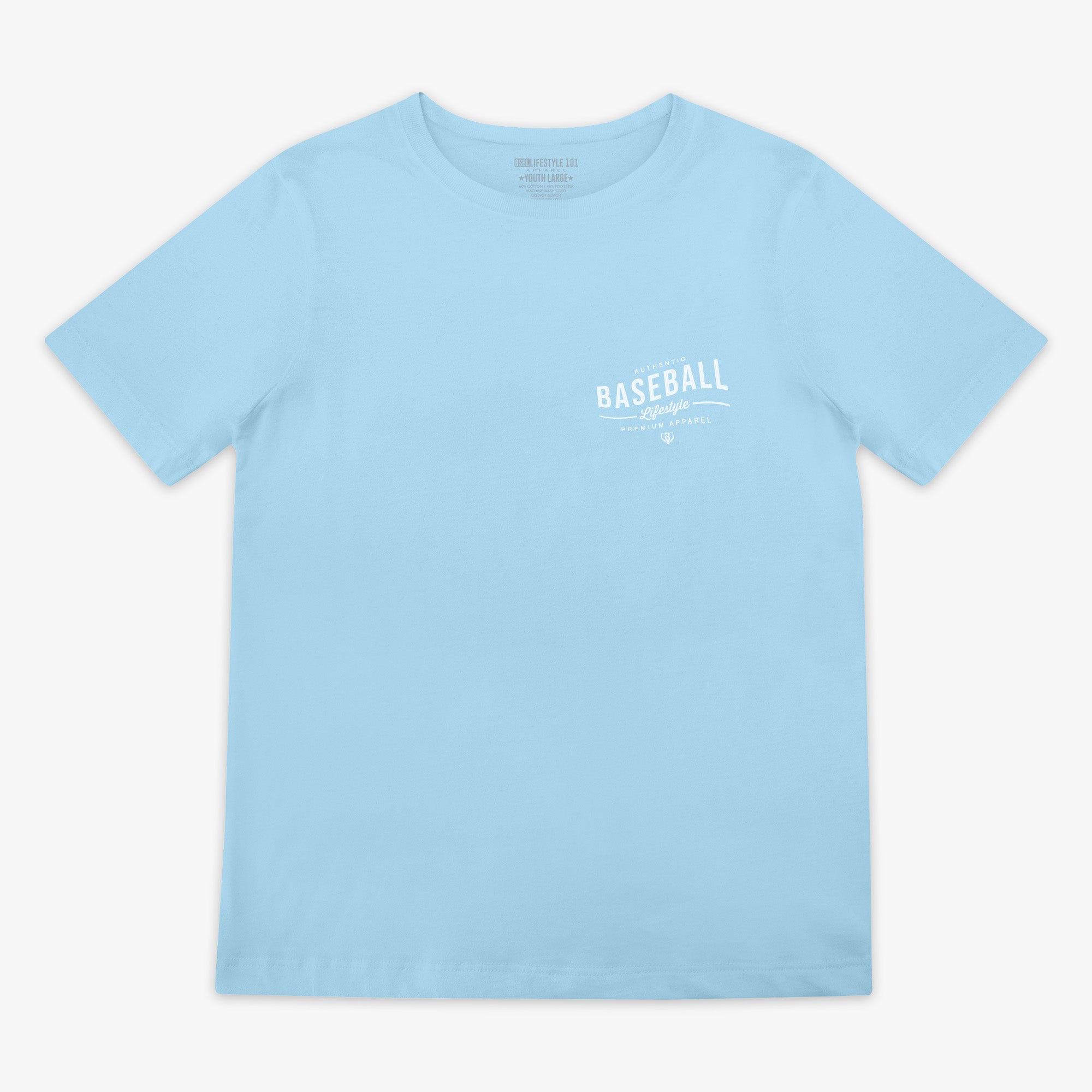 BSBL Wave Youth Tee - Light Blue - Image 2