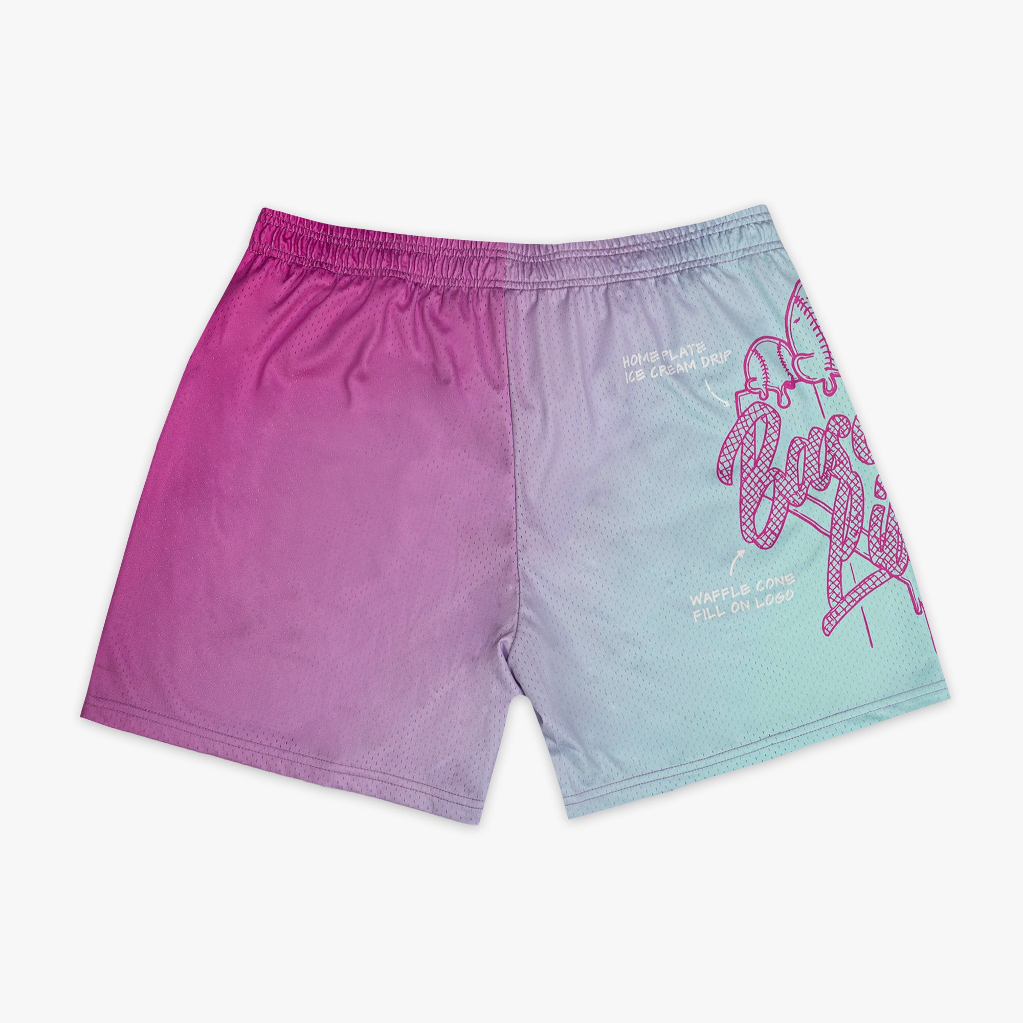 OG Ice Cream Design Shorts - Light Blue - Image 2