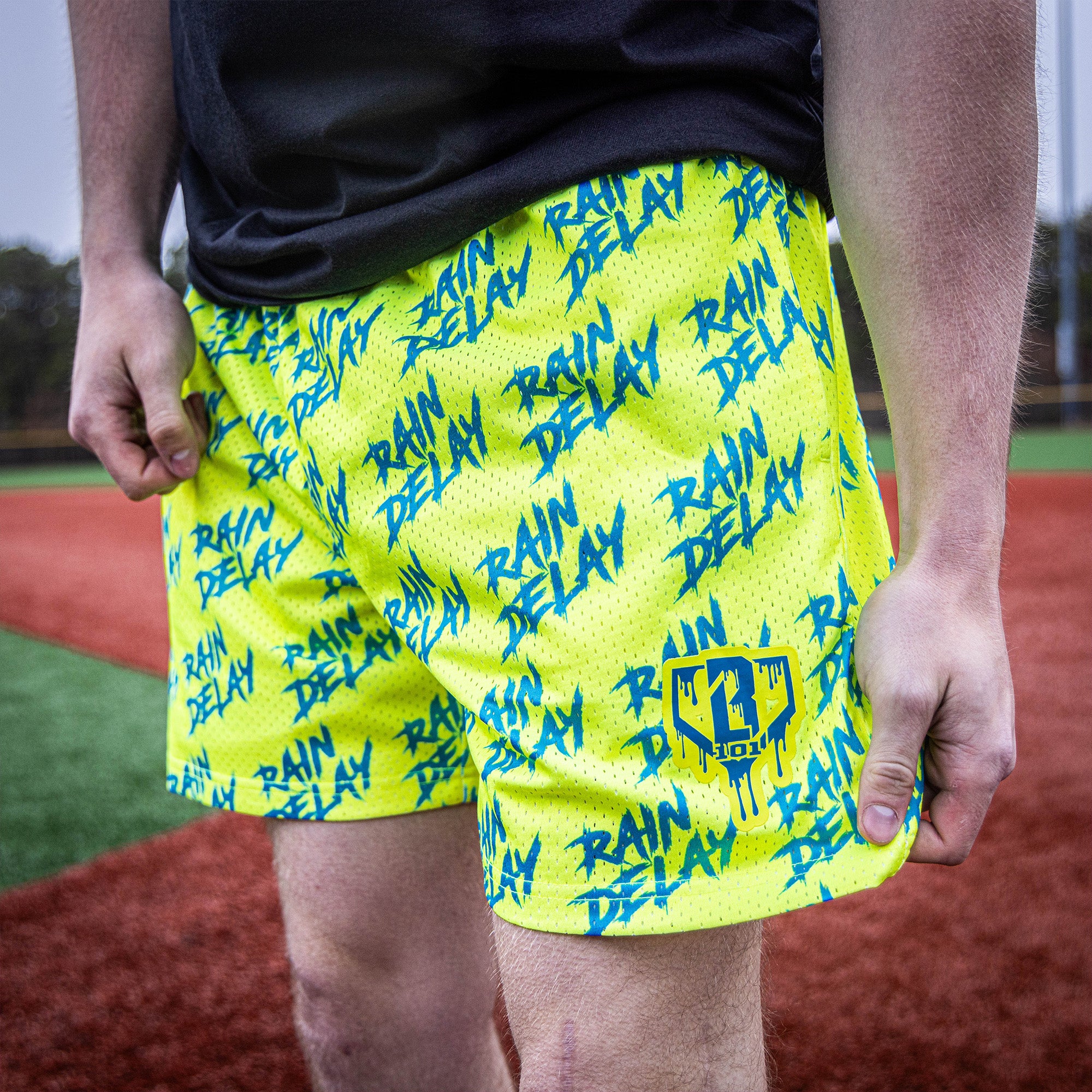 Rain Delay Shorts - Yellow/Blue - Image 2