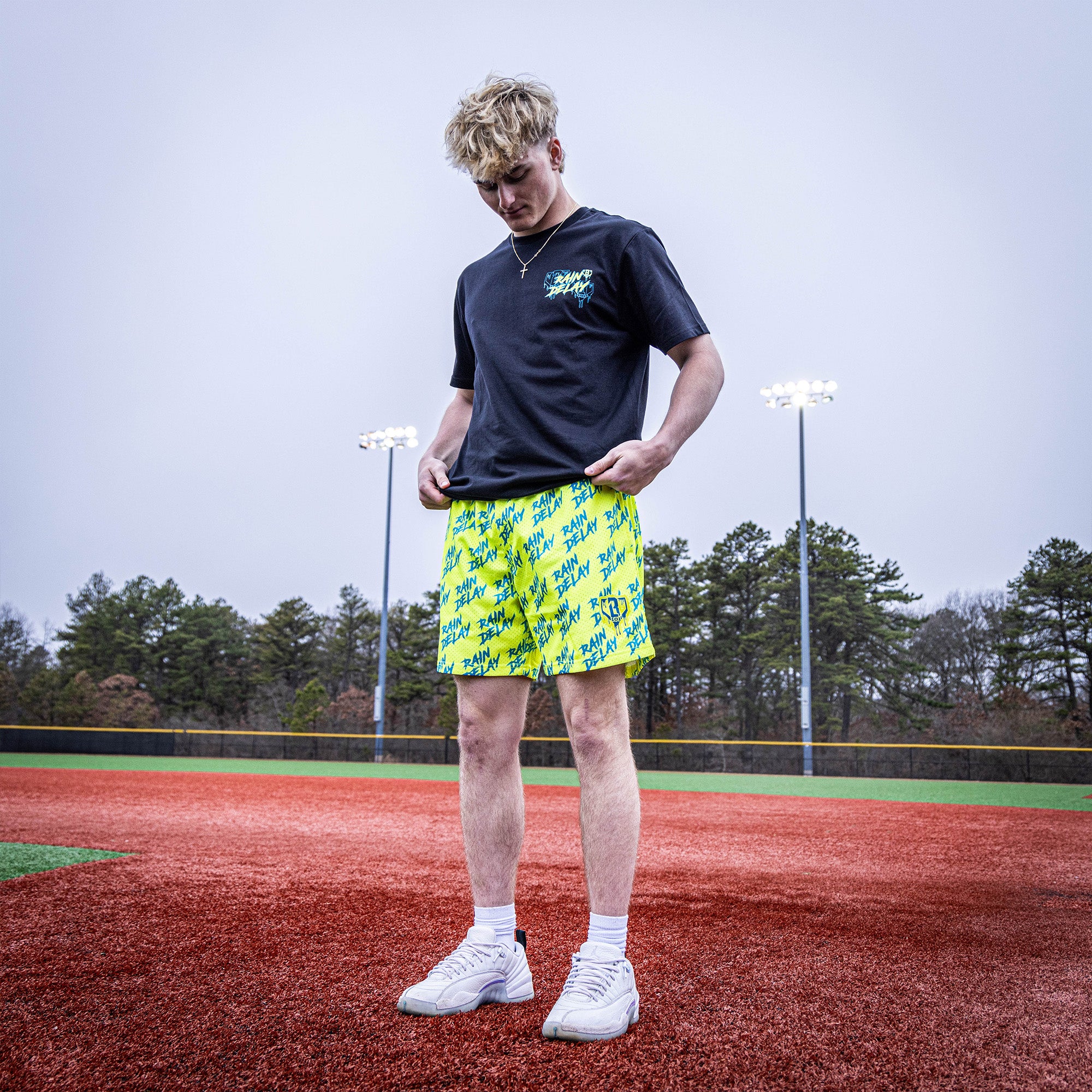 Rain Delay Shorts - Yellow/Blue - Image 3