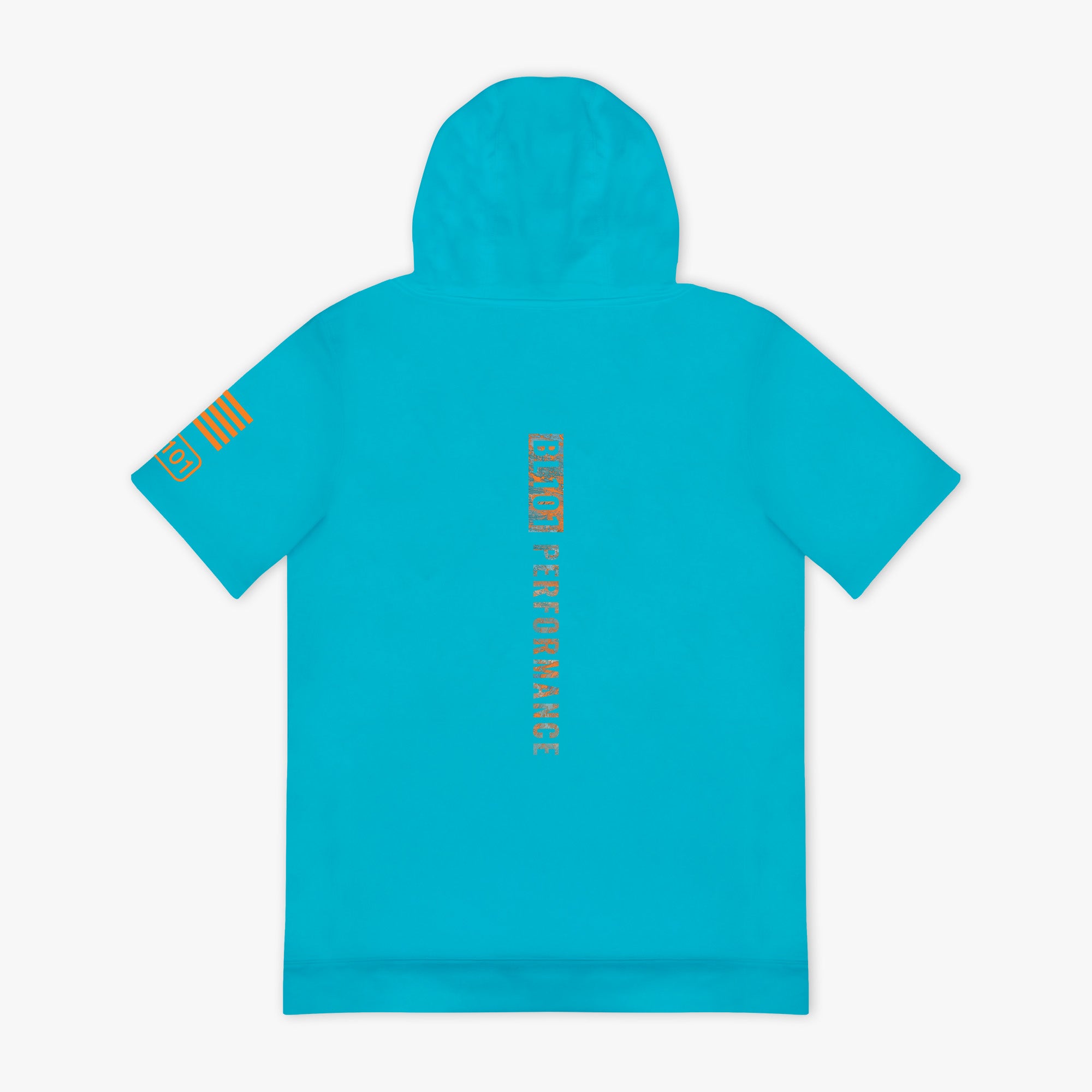 Realtree BSBL-SZN Short Sleeve Hoodie V3 - Bright Blue/Aspect-Orange - Image 2