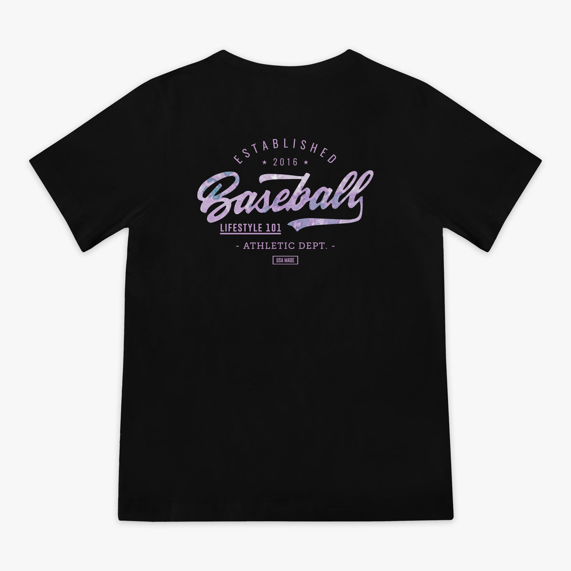 Realtree Established Youth Tee - Black/Aspect-Lavender