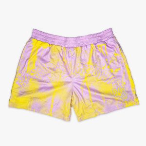 Retro Graffiti Shorts - Pink/Yellow