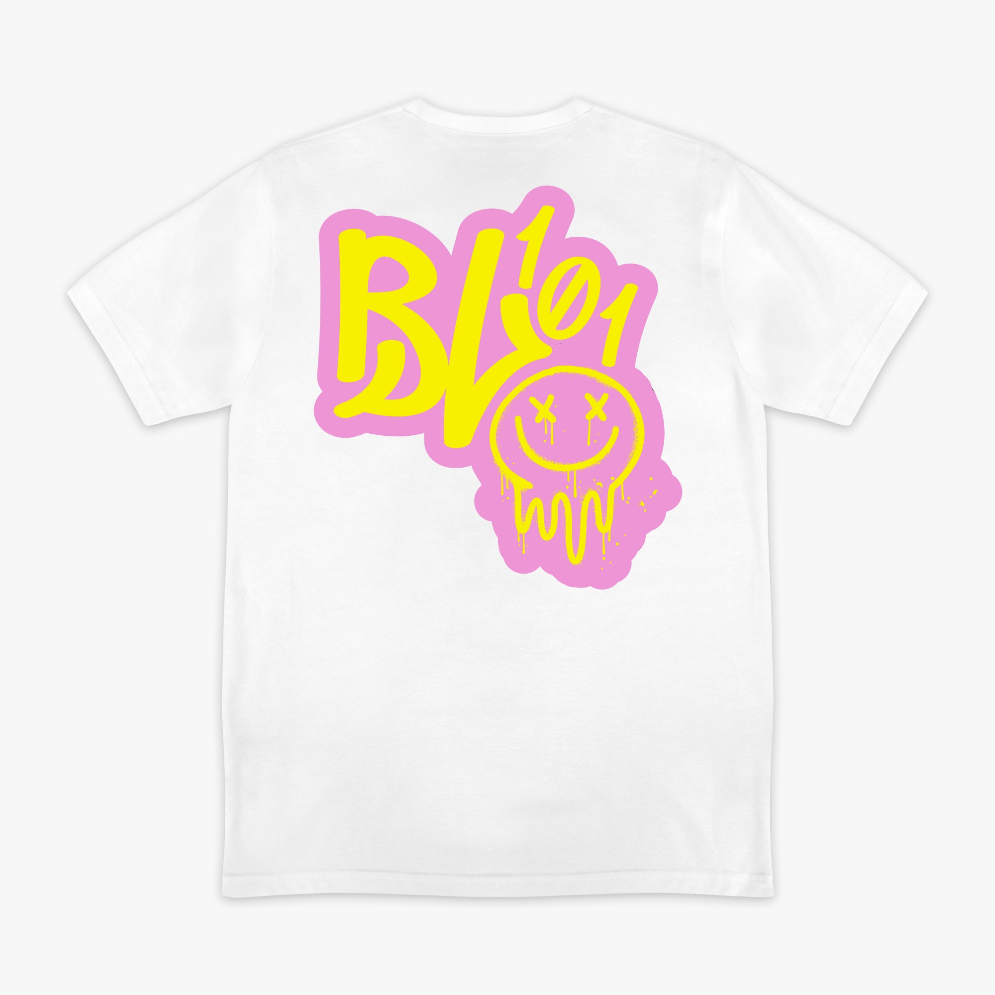 Retro Graffiti Tee - Pink/Yellow