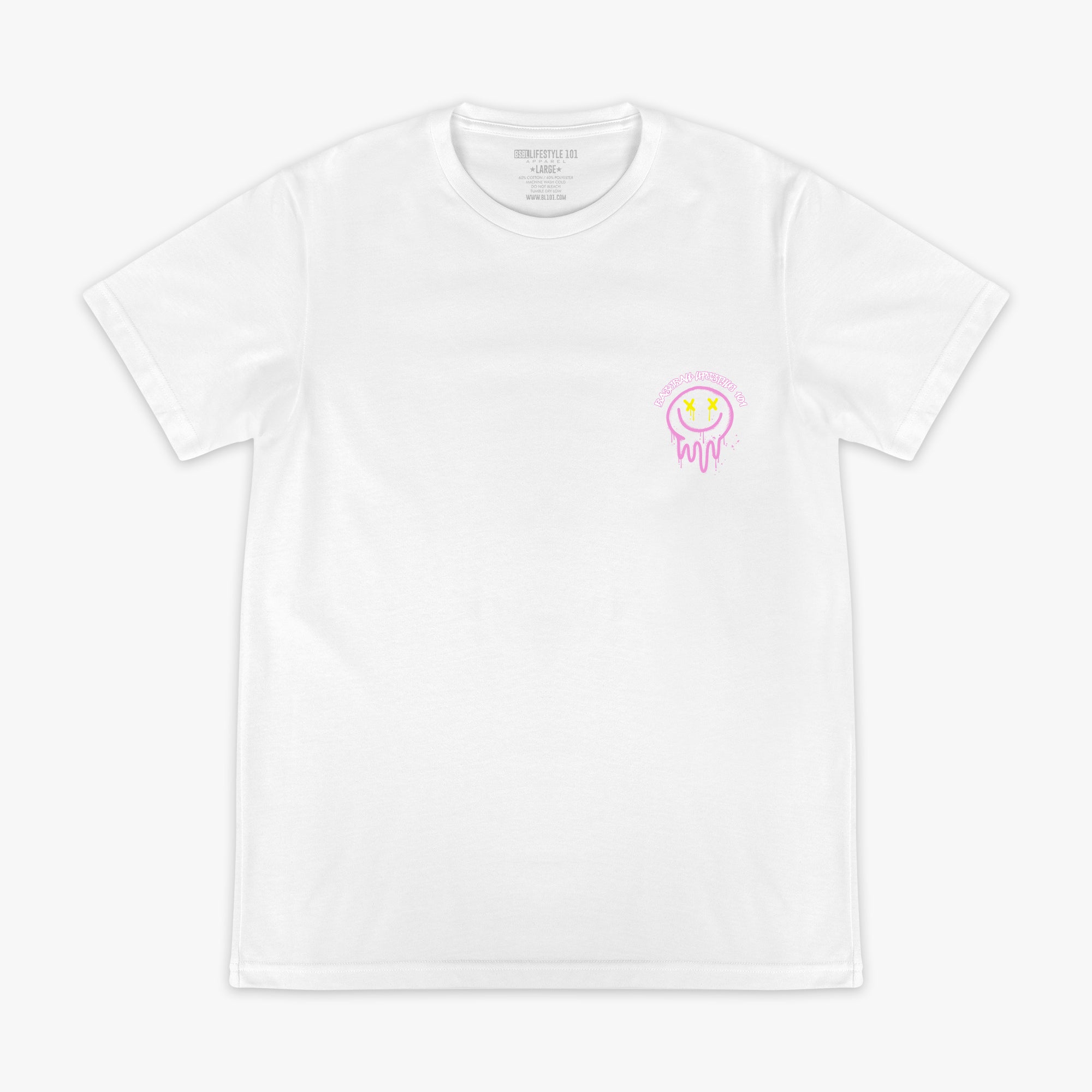 Retro Graffiti Tee - Pink/Yellow - Image 2