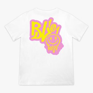 Retro Graffiti Youth Tee - Pink/Yellow
