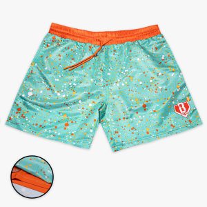Splatter Swim Trunks - Teal