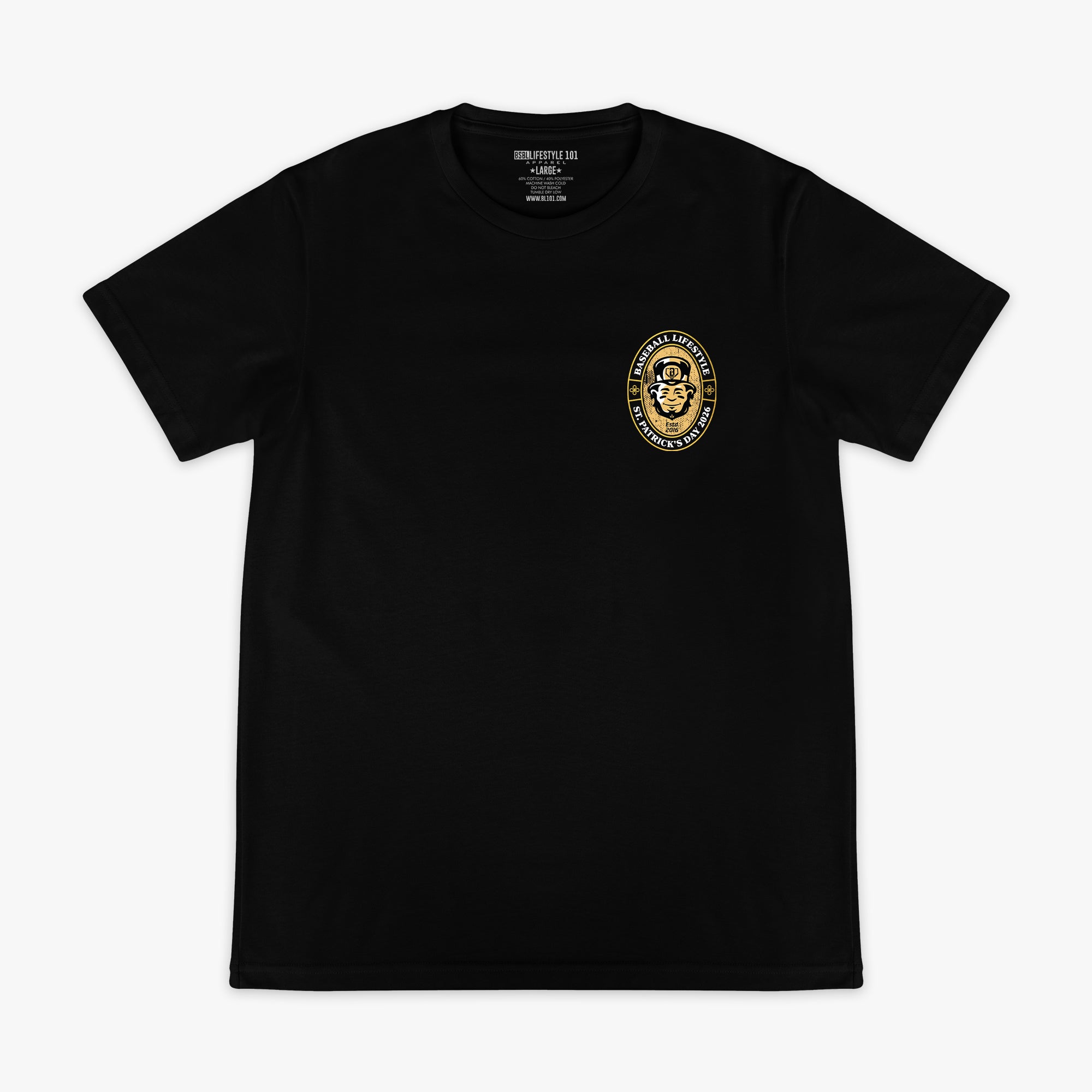 St Patricks Day 26 Tee - Black - Image 2