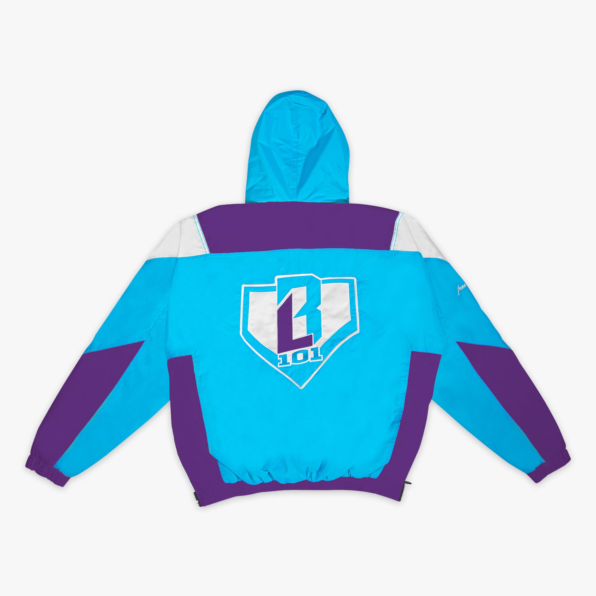 Colorblock Pullover Jacket - Blue/Purple - Image 2