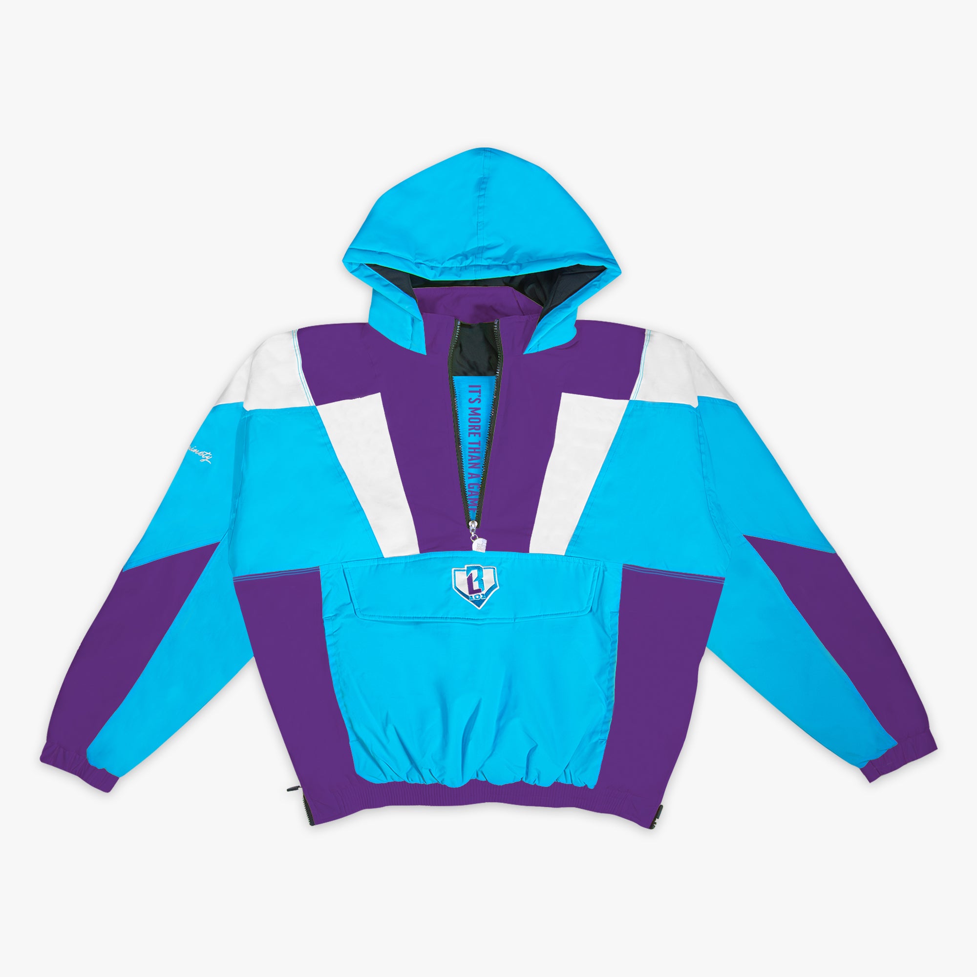 Colorblock Pullover Jacket - Blue/Purple
