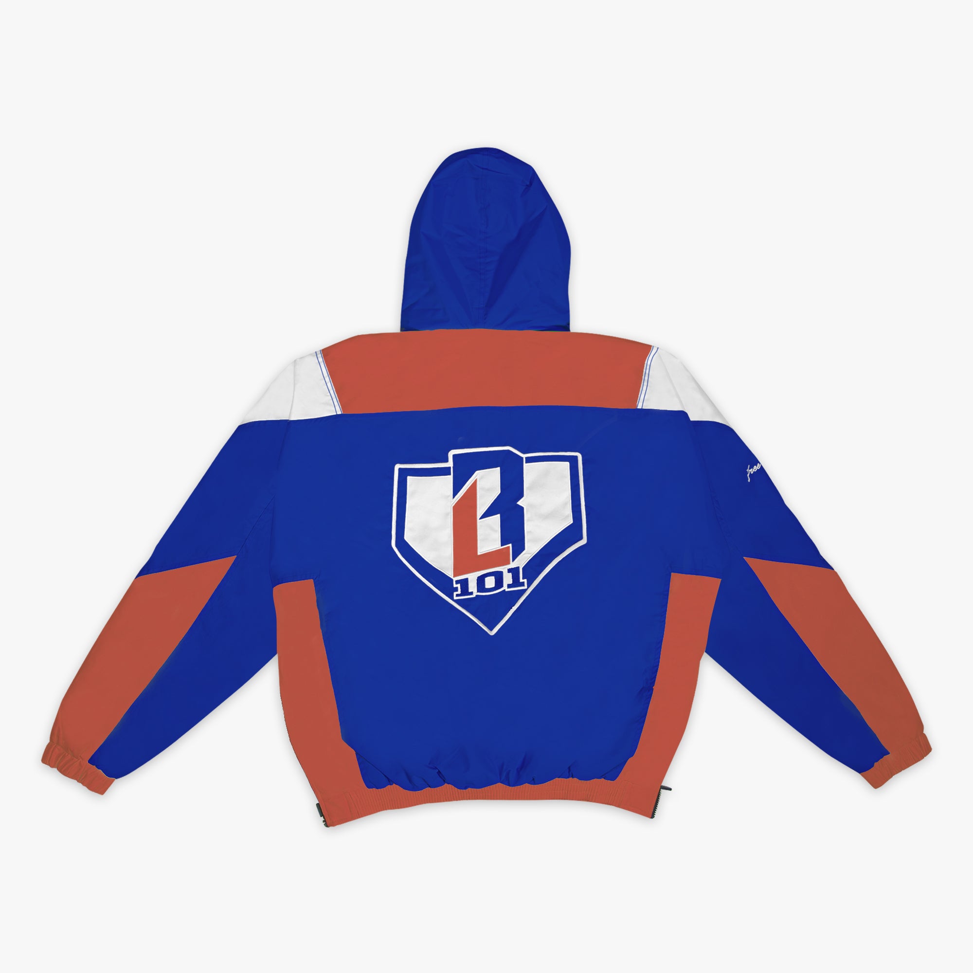 Colorblock Pullover Youth Jacket - Red/White/Blue - Image 2