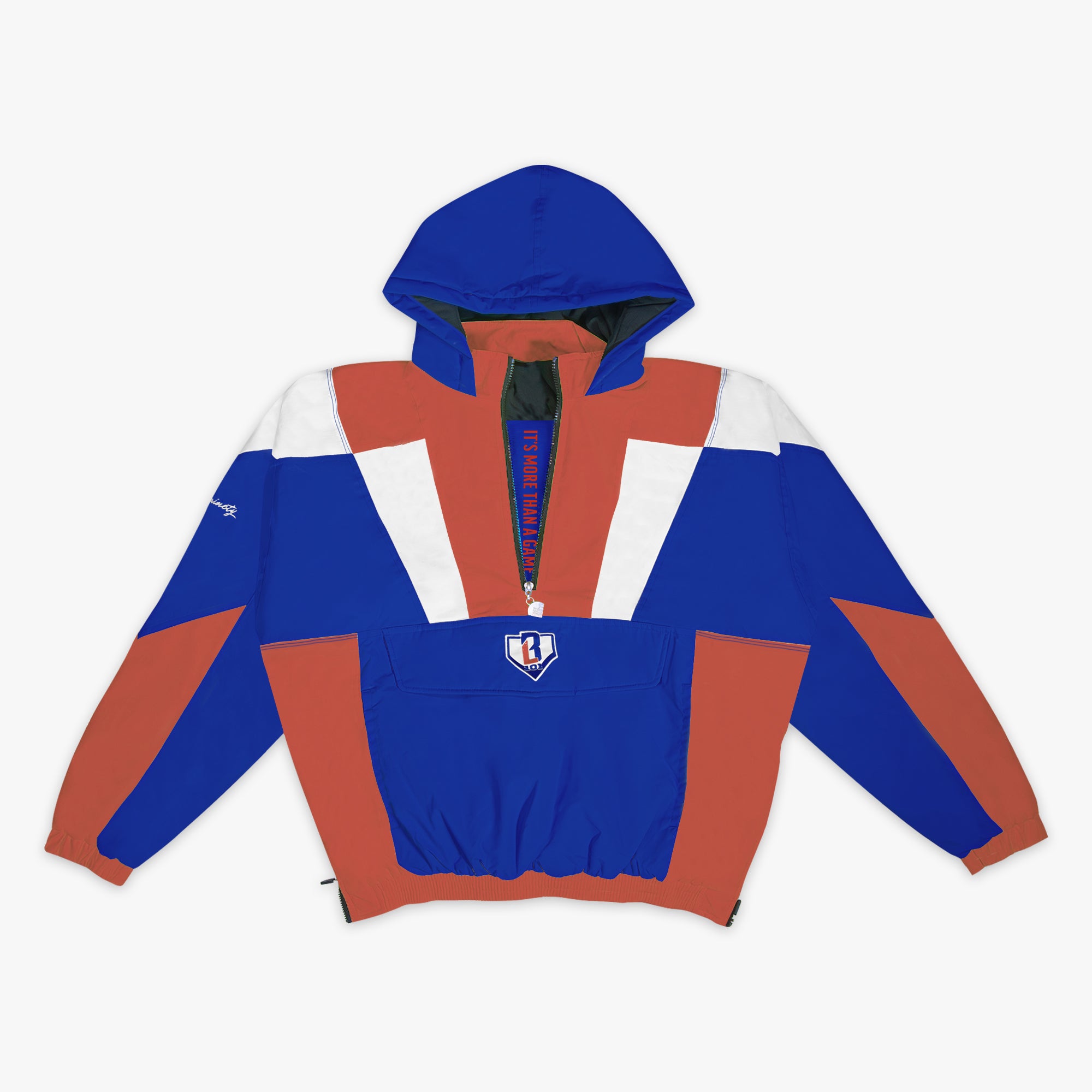 Colorblock Pullover Youth Jacket - Red/White/Blue