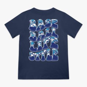 Wave Youth Tee - Navy