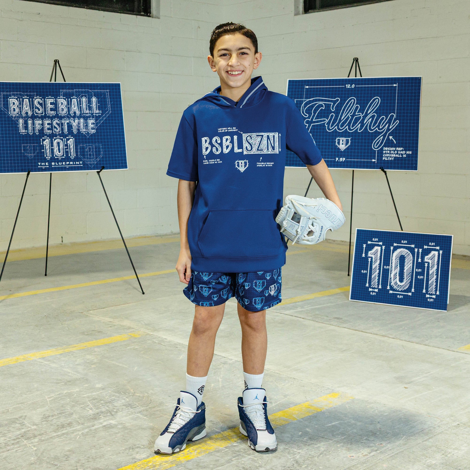 Engineered For The Game Youth Shorts - Blue - Image 4