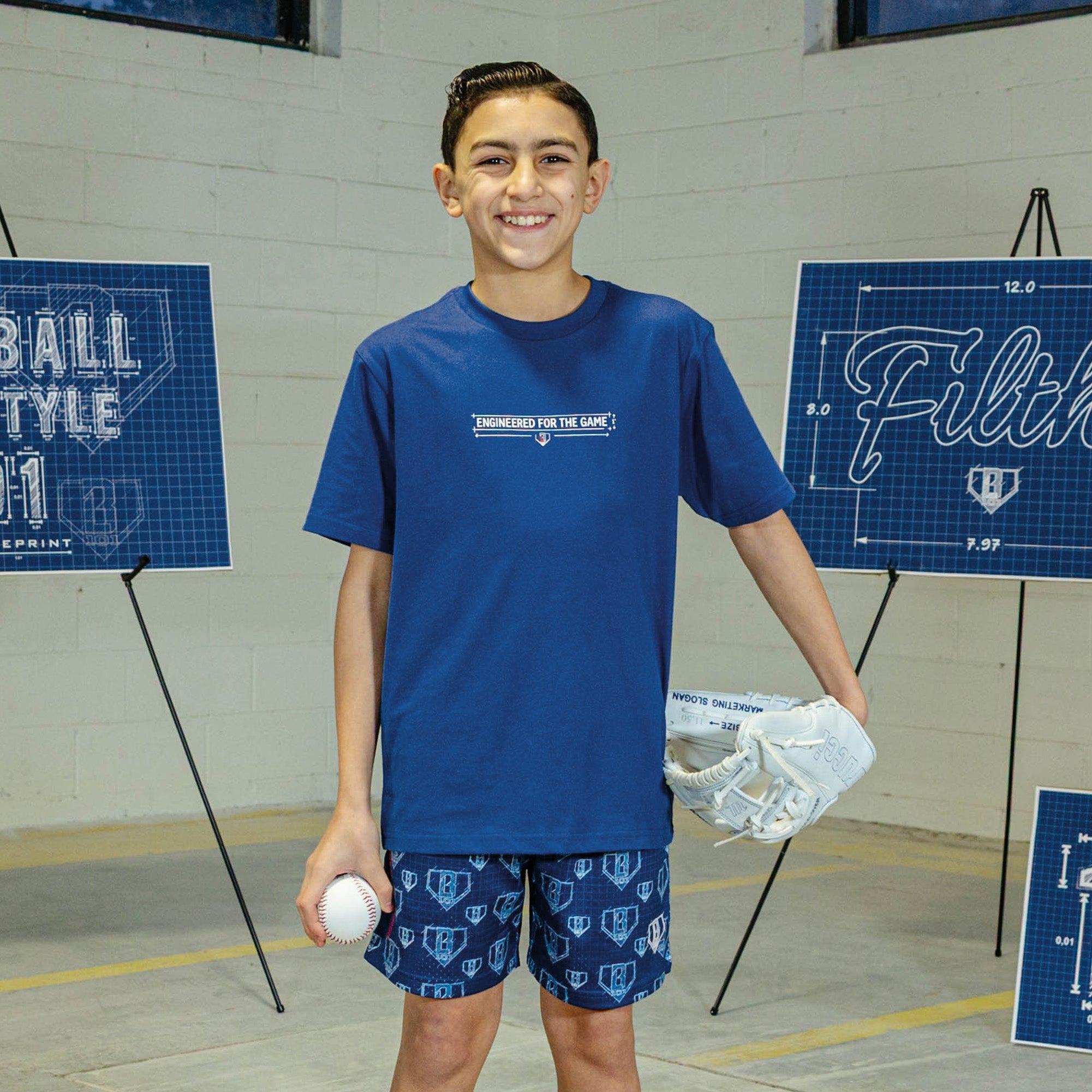 Engineered For The Game Youth Tee - Blue - Image 3