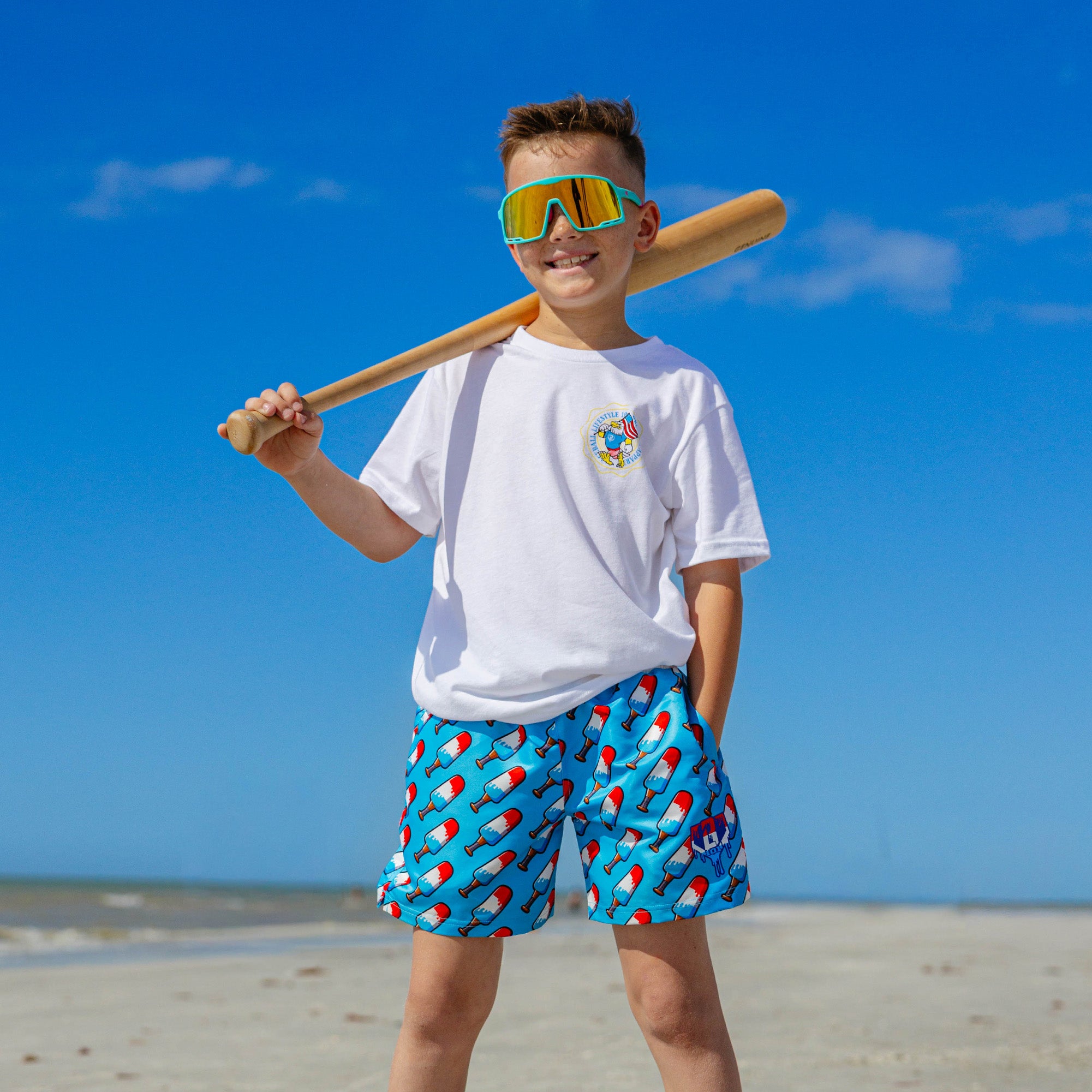 Freeze Pop Youth Swim Trunks - Image 4