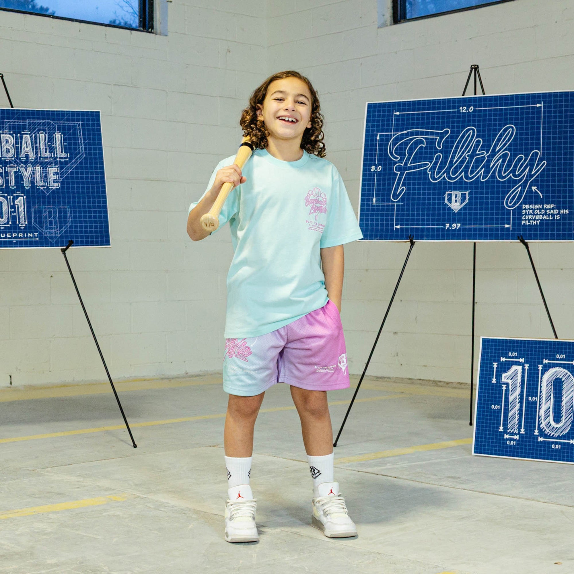 OG Ice Cream Design Youth Tee - Light Blue - Image 3