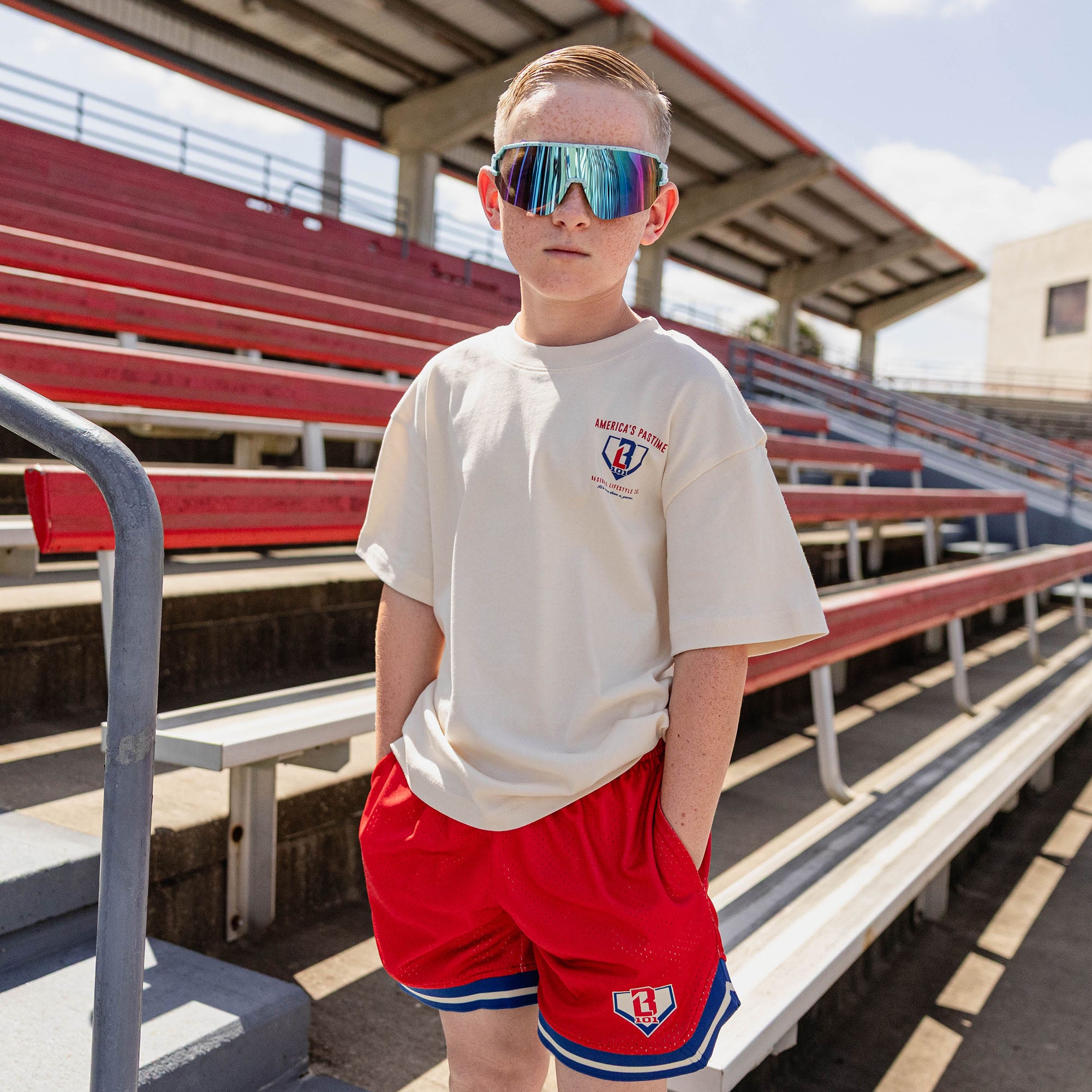 Stadium Youth Relaxed Tee - Bone - Image 3